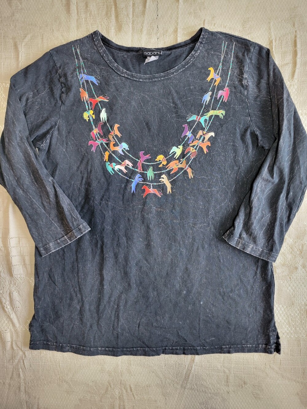 Super Unique Vintage Vibes Mutli-colored Horses Top!! 😍